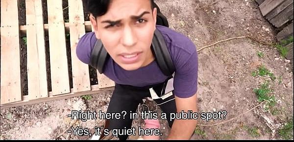  Straight Latino Boy Has Sex With Stranger For Money Outdoors To Buy Gift For His Girlfriend POV